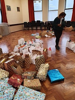 Toys donated for the children by All Saints church